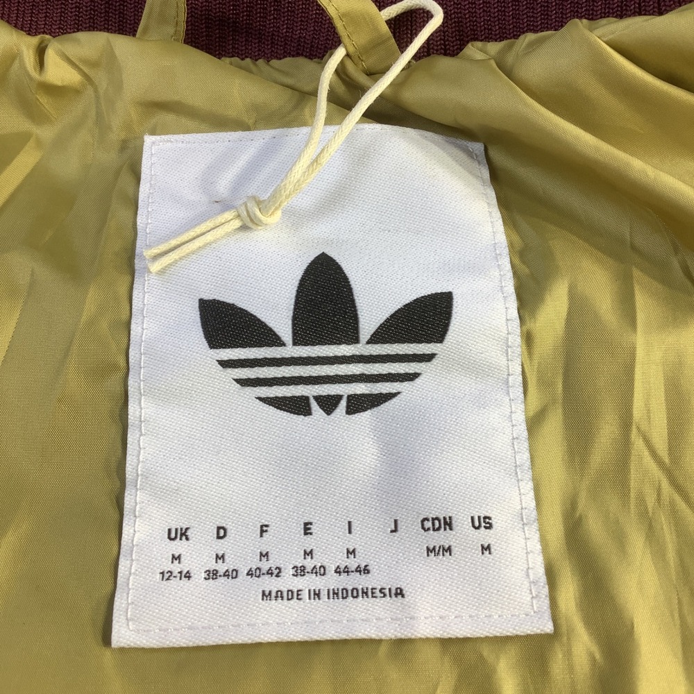 Adidas Pleather SST Track Top Jacket Burgundy Womens Size M NWOT - Picture 4 of 11
